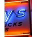 New Willy's "Cars Trucks Jeeps" Porcelain Neon Sign 72"Wx  36"H